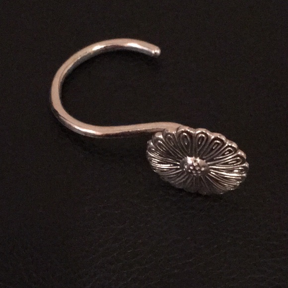 Sunflower Shower Curtain Hooks. Brushed Nickel - Picture 2 of 7